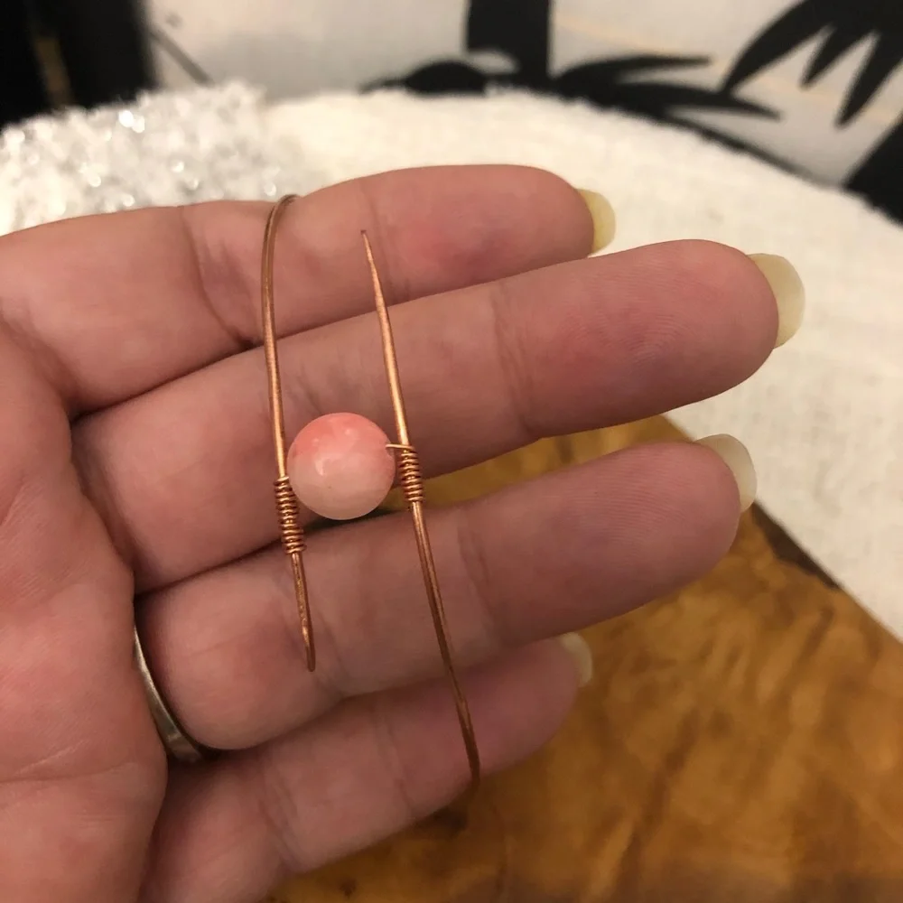 Pink‎ Quartz bangle Bracelet